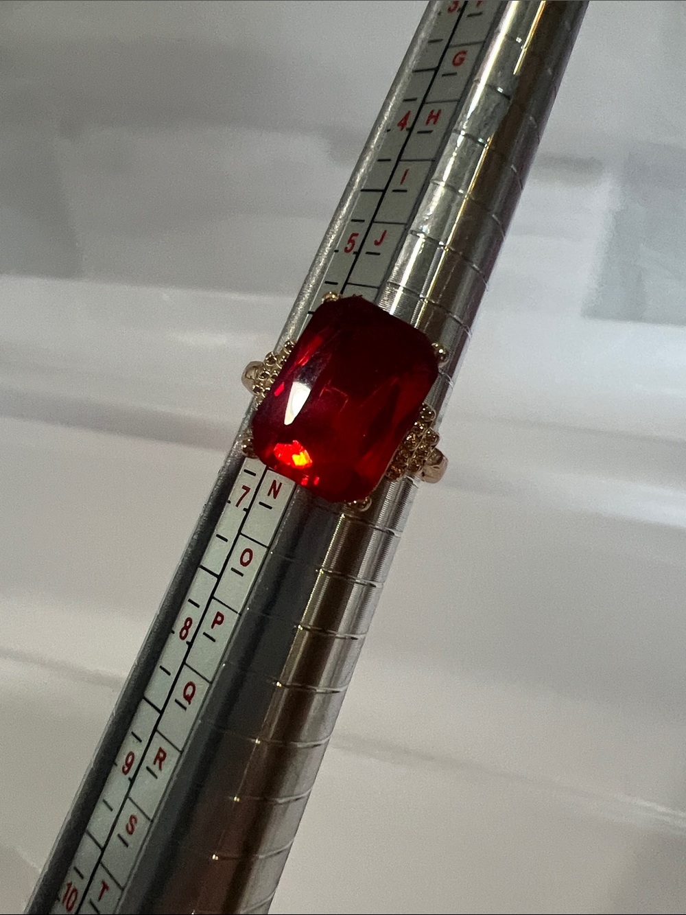 Red Cushion-Cut Cocktail Ring - Elegant Women’s Fashion Jewelry